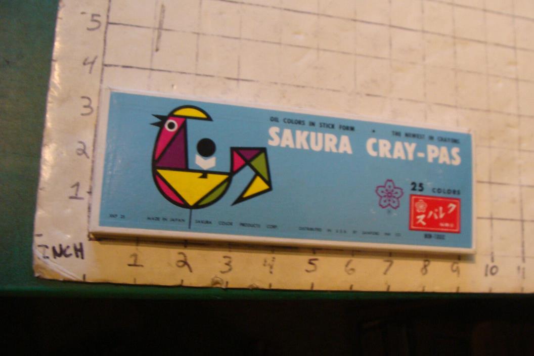 vintage SAKURA CRAY-PAS oil colors in stick form 23 colors in box JAPAN