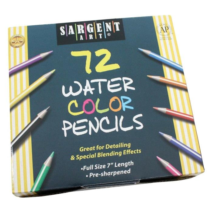Sargent Art Non-Toxic, Watercolored Pencil Set, 3.3 mm, Assorted Colors, Set of