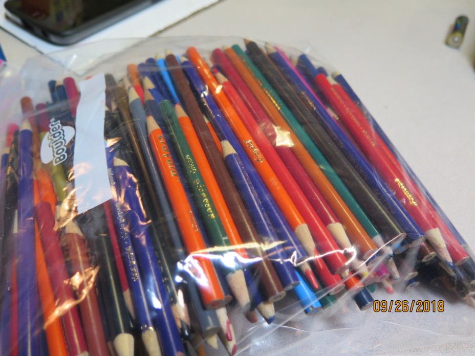 LOT of 200 COLORED PENCILS art drawing color CRAYOLA  ROSEART more BARGAIN