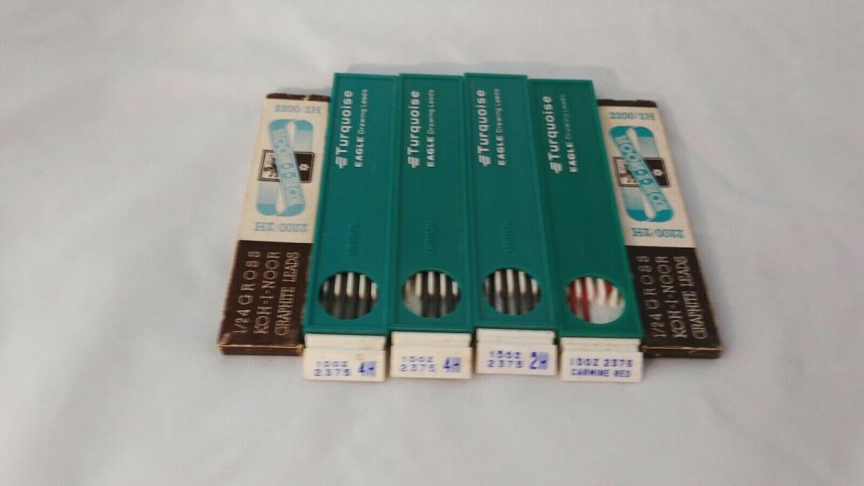 ART DRAFTING TURQUOISE EAGLE DRAWING GRAPHITE LEADS KOH-I-NOOR 4H  2H