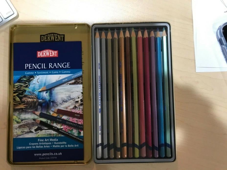 12 Derwent Metallic Pencils New, MAKE OFFER