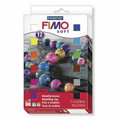 Fimo Soft Clay 12 Color Assortment 25 g blocks assorted colors box of 12 New F