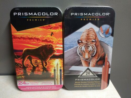 *New*PRISMACOLOR Colored Pencils Lot of 2/24ct sets Smooth/Water soluble