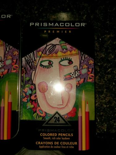 NEW Prismacolor Premier 24 Prismacolor Colored Pencils Smooth Rich Color Laydown