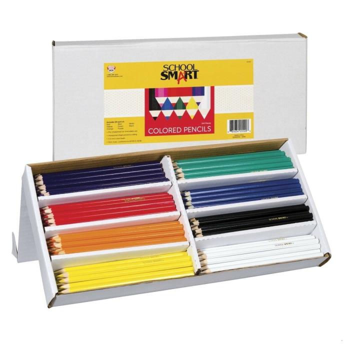 School Smart Colored Pencils, Assorted Colors, Set of 144
