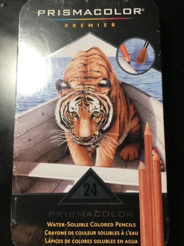 Prismacolor Watercolor Pencils 24 Set BRAND NEW NEVER OPENED IN METAL TIN