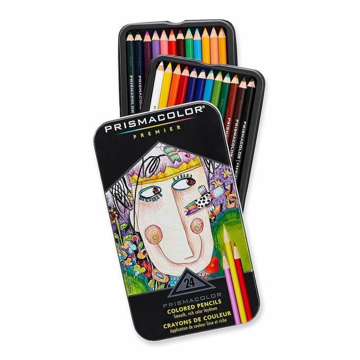Prismcolor Premier Soft Core Colored Pencils, Assorted Colors, Set of 24