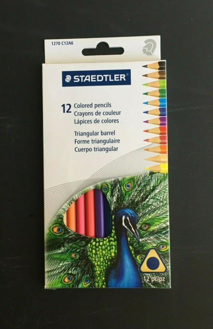 Staedtler 12, Triangular Colored Pencils, Easy Grip - Same Day Ship Mon - Sat