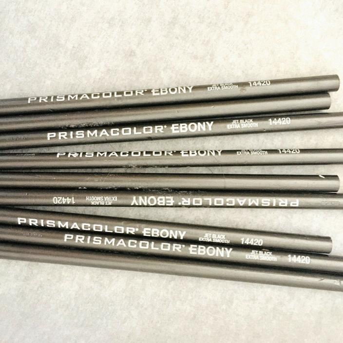 Sale! 9pc! Prismacolor Ebony Jet Black Graphite Extra - Smooth 14420 Pencil