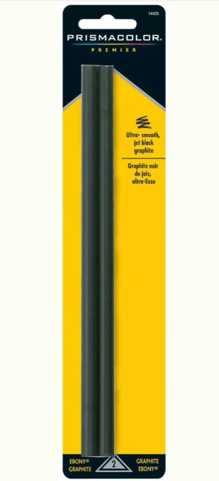 Prismacolor Premier Ebony Graphite Pencils Ultra Smooth Jet Black Lead 2pk 14425