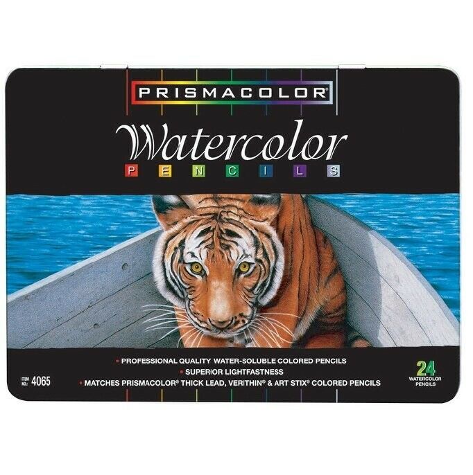 Prismacolor Premier Non-Toxic Water Soluble Watercolor Pencil Set, Assorted Colo