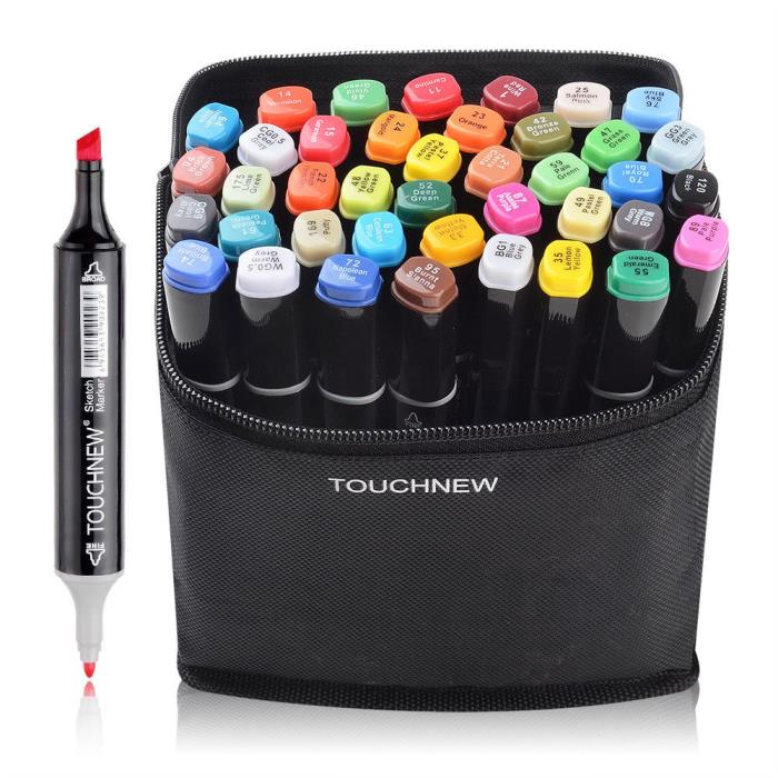 Touchnew 30/40 colors Marker Pen Set Alcohol Oily Dual Tips Painting Markers