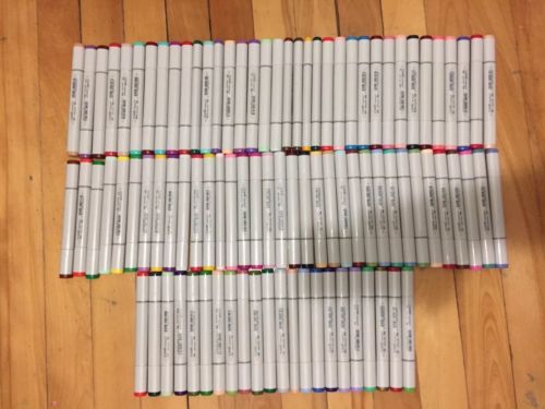 Lot Of 93 Copic .too Sketch Markers NO DUPLICATES, Free Shipping! *New*****