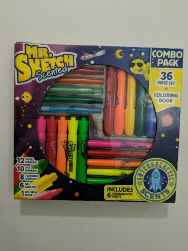 Mr Sketch Scented 37 Piece Set Combo Pack Markers Crayons Coloring Book