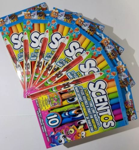 Office supplies: Scentos: Scented fine line markers -  6 packs - 10 pc per pack