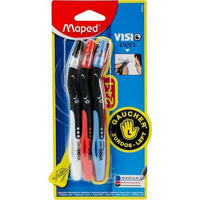 Visio Left Handed Pen 3/Pkg Black, Blue, & Red 499993513671