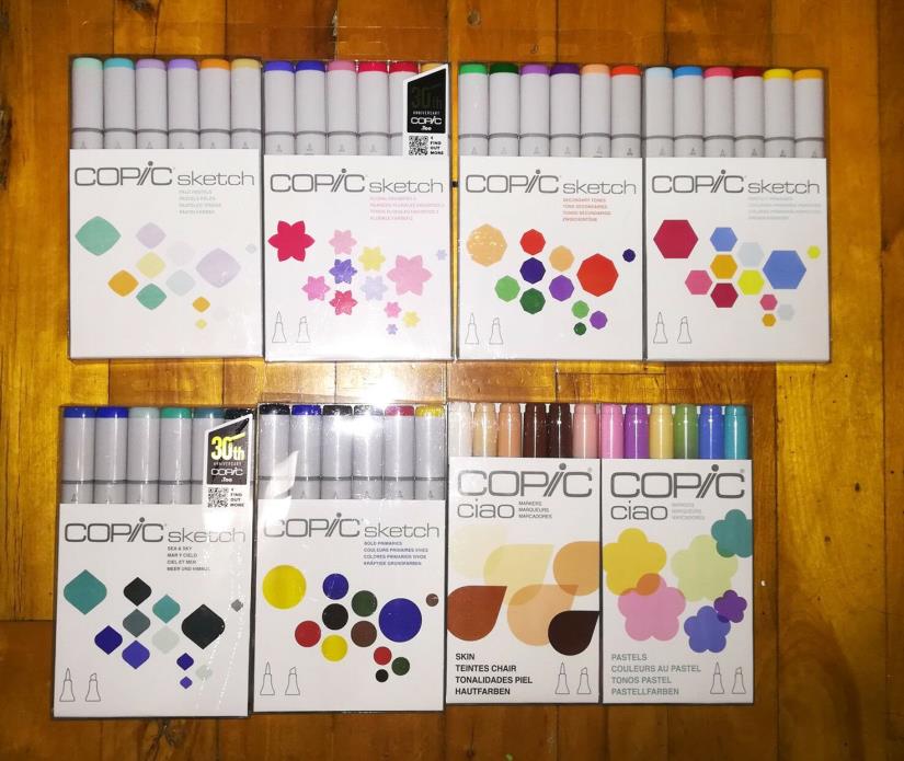 36 Copic SKETCH markers and 12 Copic Ciao lot, Brand NEW! Tracking # included
