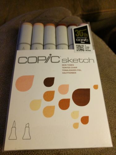 Copic Ciao Markers-SKIN TONES Colors-SEALED Brand NEW- 6pk