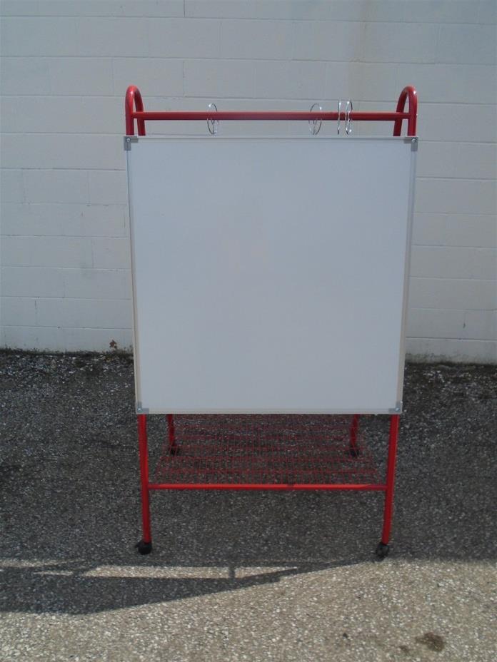 School Specialty RED Metal Teaching Easel Magnetic Dry Erase Board **NEW**