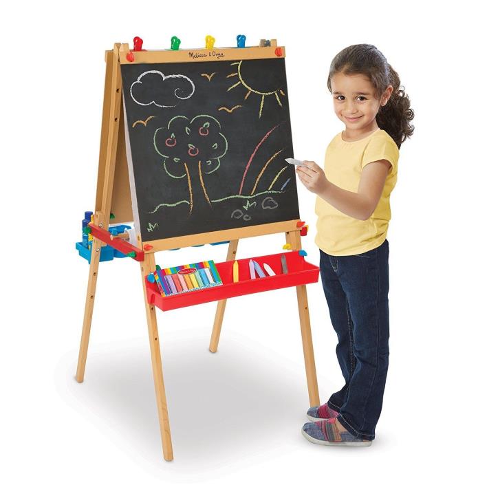 Kids Art Easel Dry Erase Board Chalkboard Creative Learning Play Crafts Standing