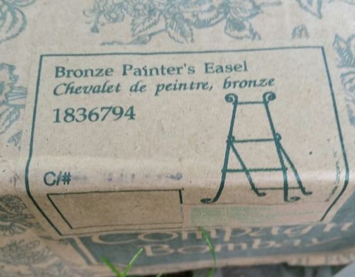 Large Vintage Bombay Company bronze painter's easel 1836794