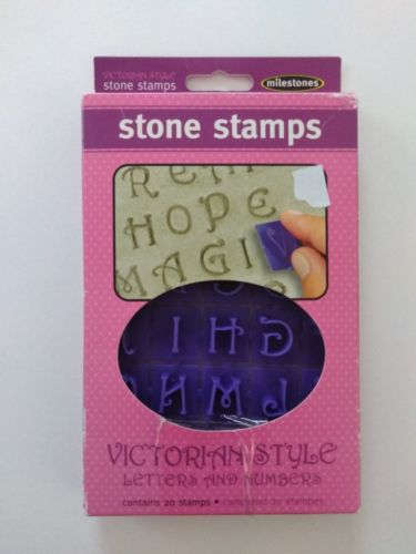 Milestones Victorian Letters and Numbers Stepping Stone 20 Stamps New