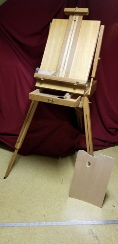 Jullian s style FRENCH BOX, FULL SIZE, EASEL, CLASSIC,, PALETTE wooden  Drawer