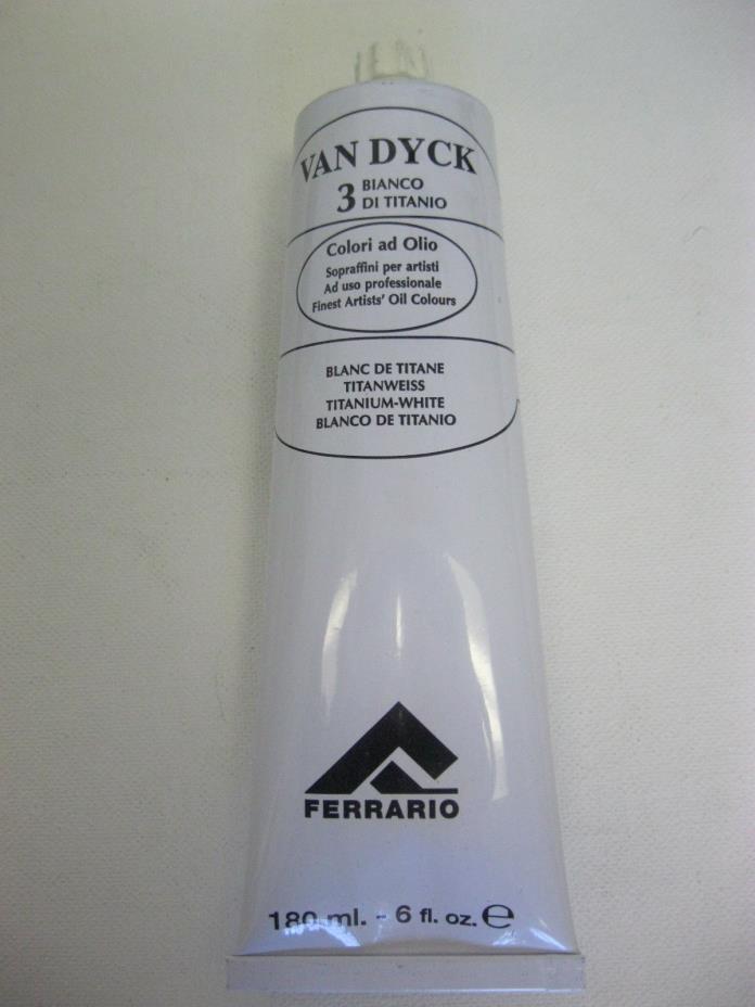 Ferrario VAN DYCK Finest oil colour TITANIUM WHITE 180 ml    -Made In Italy