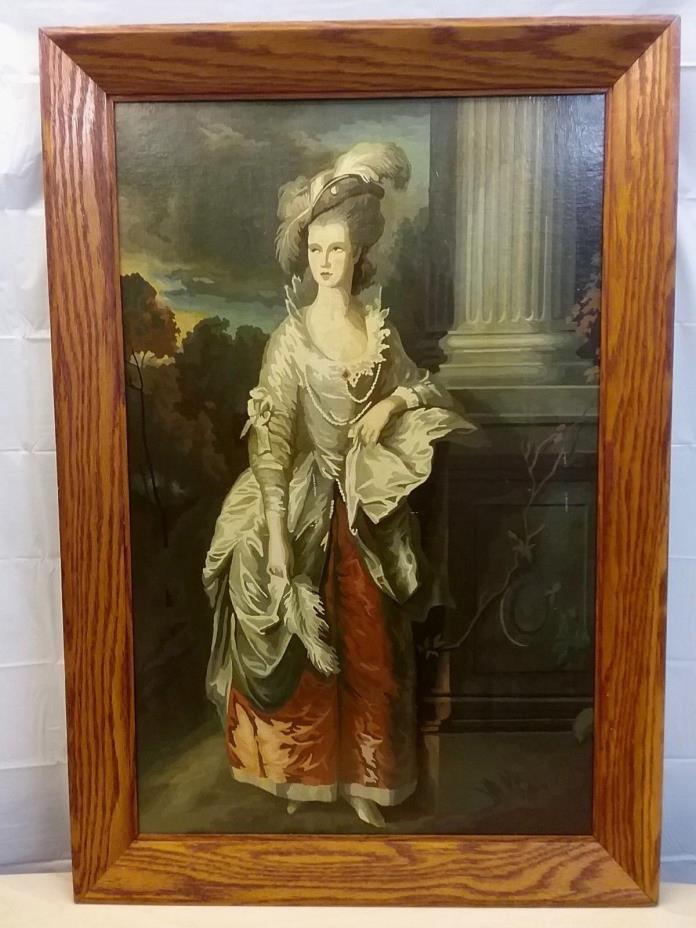Vtg Framed Paint by Number PBN The Honorable Mrs. Graham by Thomas Gainsborough.