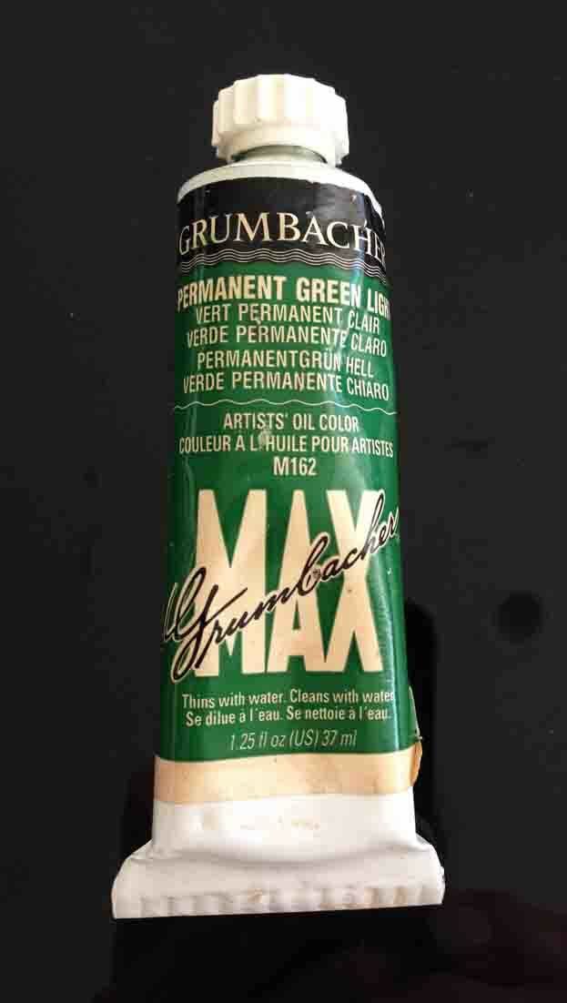 Grumbacher MAX Oil Color Paint ~ PERMANENT GREEN LIGHT ~ 37ML