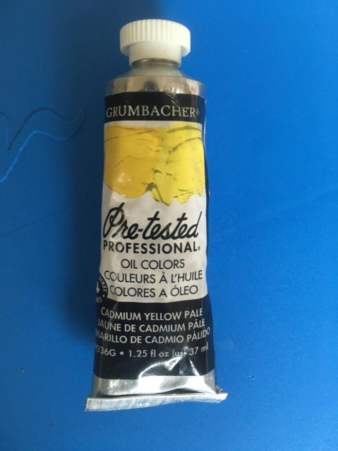 Grumbacher Pre Tested Artists oil paint cadmium yellow pale