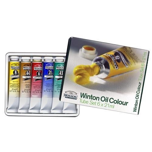 Winsor and Newton Winton Oil Colors 6 Tube Set NEW