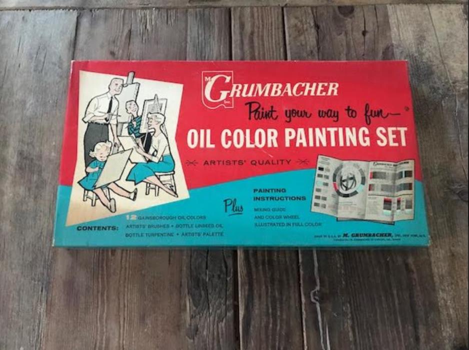 Vintage Grumbacher Oil Color Painting Set #321