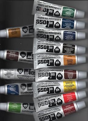 BOB ROSS FULL SET OF14 TUBES OF LANDSCAPE OIL PAINT 1.25 OZ EACH PLUS FREE BRUSH