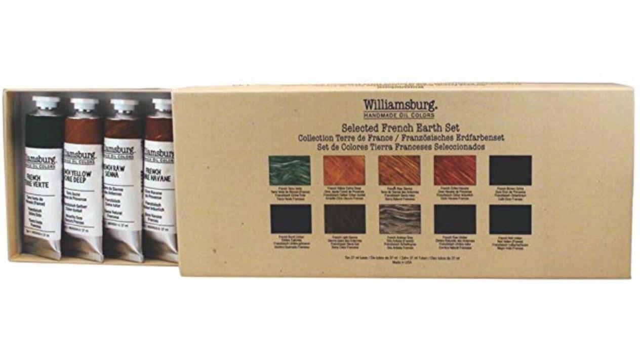 Williamsburg Oil Colors Paint French Earth Set Of TEN 37ml tubes