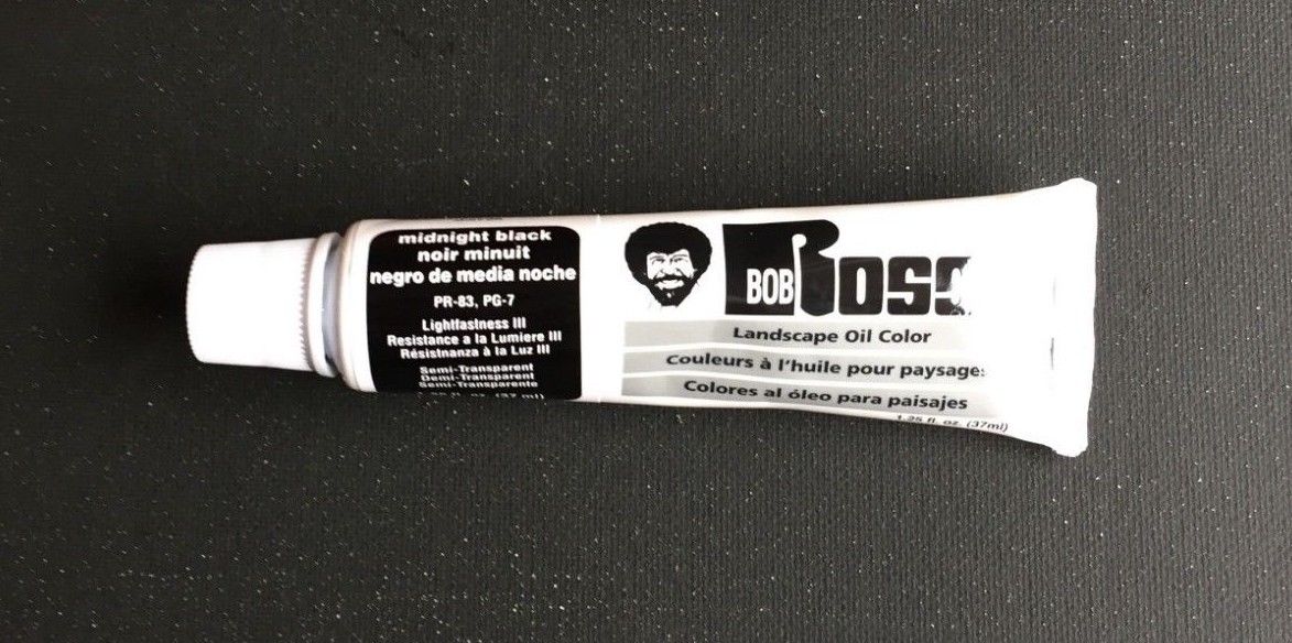 Bob Ross 37 ml / 1.25 oz Midnight Black Oil Paint - Same Day Ship Mon - Sat