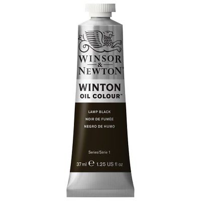 Winsor & Newton Winton Oil Colour Tube 37ml Lamp Black Paint Painting Supplies