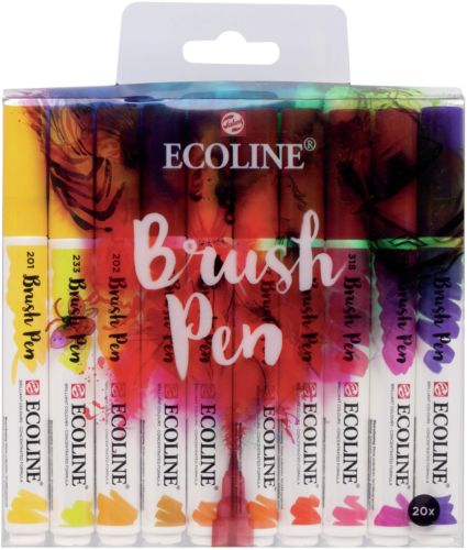 Ecoline Watercolour Brush Pen Set 20/Pkg-