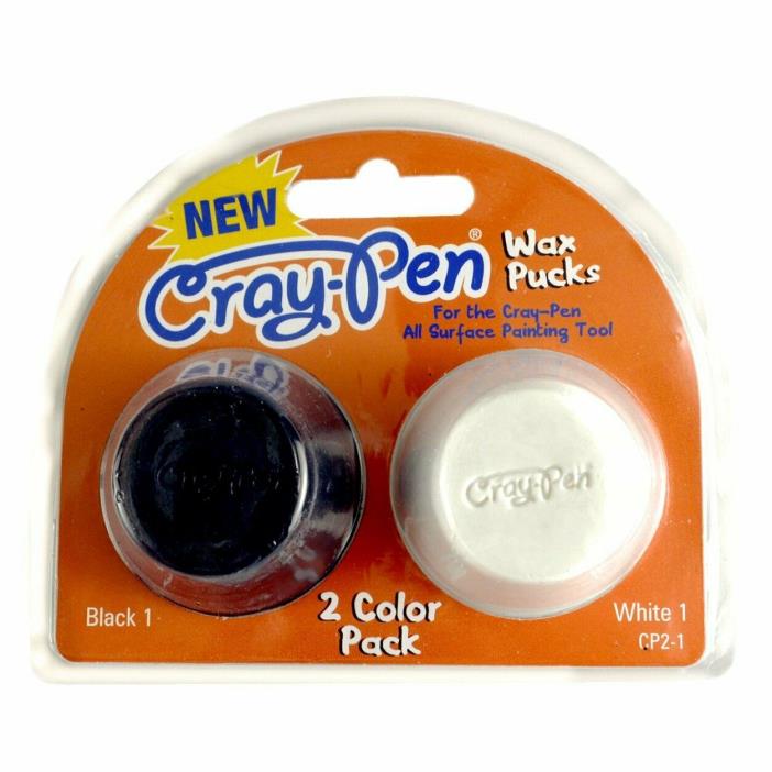 Surebonder Cray-Pen Wax Pucks, Black and White, 2 Pieces