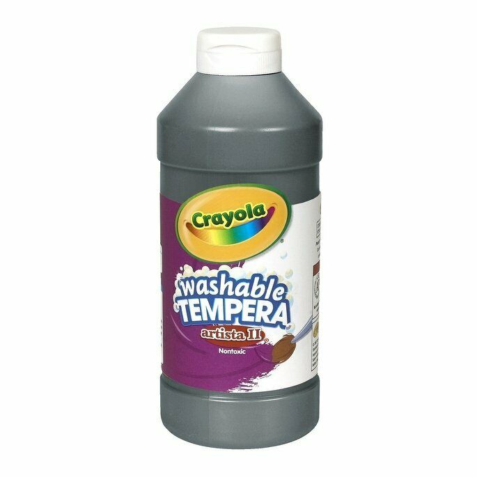 Crayola Artista II Washable Tempera Paint, Pint, Black