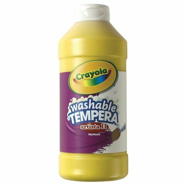 Crayola Artista II Washable Tempera Paint, Pint, Yellow