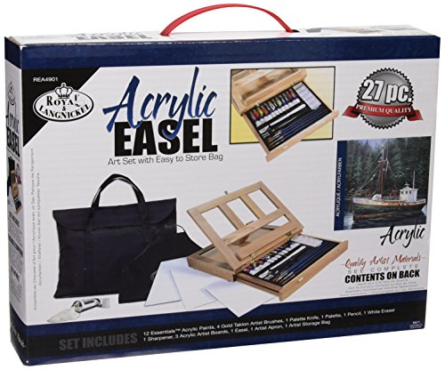 Royal Brush Easel Art Set With Easy To Store Bag-Acrylic