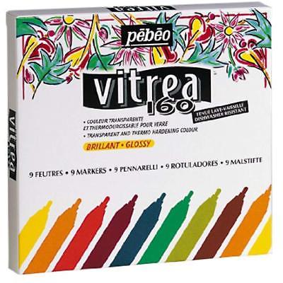 Pebeo Vitrea Assorted Glossy Glass Paint Markers New Gift New Dcor