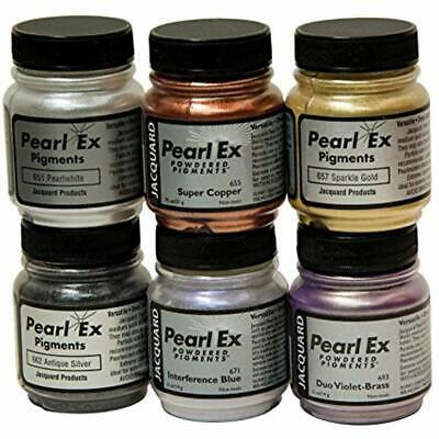Pearl Paints Ex Powder Pigments, Assorted Metallic Colors, Set Of 6 Industrial 