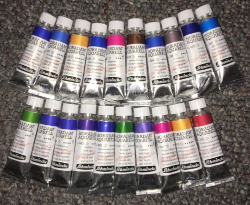 NEW! SCHMINCKE HORADAM AQUARELL WATERCOLOR 15ml TUBES ( LOT OF 20 ) Series 1-4