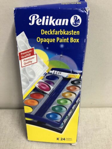 Pelikan Opaque Watercolor Paint 24 Colors Set Plus Chinese White Tube