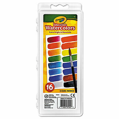 Watercolors, 16 Assorted Colors 53-0160  - 1 Each