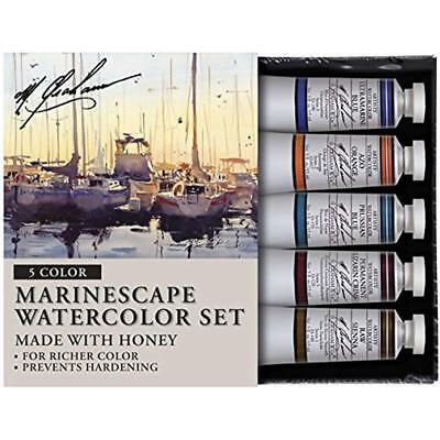 M. Graham Paints Tube Watercolor Marinescape 5-Color Set, 1/2-Ounce