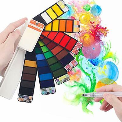 Watercolour Paintbrush Sets Paint - 42 Assorted Solid Watercolor Kit, Foldable
