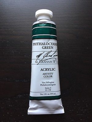 M. Graham 2 oz Tube Acrylic Paint ~ Naphthalene Green ~ Series 3 22-150